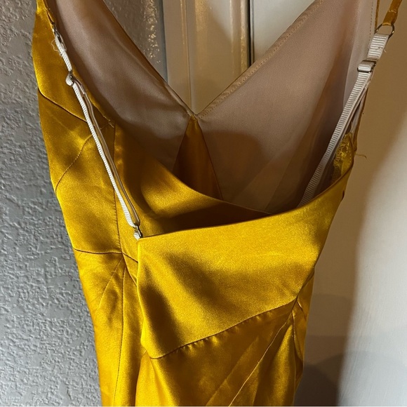 We Are HAH! Give it the slip golden midi slip dress; adjustable 🍝 straps; sz m - Picture 9 of 9